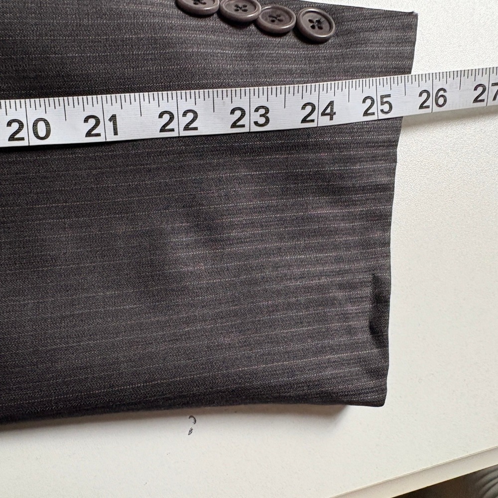 Jos A Bank Joseph Slim Fit Blazer Mens 40L Charcoal Grey Wool Pinstripe Jacket - Picture 11 of 12